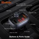 Mcdodo 595 72W 2A1C FM Car Charger with FM Transmitter PD3.0 Fast Charge Wireless/USB/TF Music Safe Charging for Smart Driving