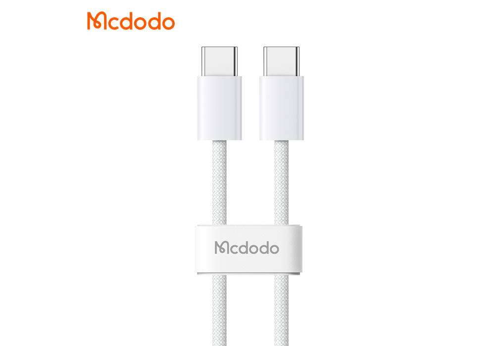 Mcdodo CA‑569 – 60W USB‑C to USB‑C Cable, 1m Nylon Braid, PD Fast Charging & Data Sync, Compatible with Laptops, Tablets, Smartphones, Earbuds, Smartwatches - 18 Months Warranty