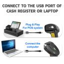 GTCODESTAR X-760H - Wired 2D Barcode Scanner, CMOS Sensor, USB/COM Interface, QR & 1D/2D Code Support