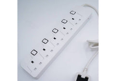 Yamatik BETA‑105‑EN Power Strip Extension Cord – 5× AC Outlets, 13A Rated, 220–250V, Copper PC Build, Overload Switch Protection, EU