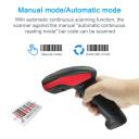 RiCODE AK277B – 2D Wireless Barcode Scanner, 2.4G Interface, CMOS Sensor, Hand‑Free Design, Red & Black