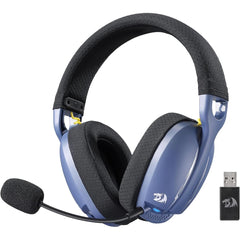 Redragon H878bb 3 Mode Wireless Blue Lighting Gaming Headset Lightweight 7.1 Surround Sound 40mm Drivers Detachable Microphone Multi Platforms For Pc, Ps5/4/3, Switch, Mobile, Blue - CompuMe