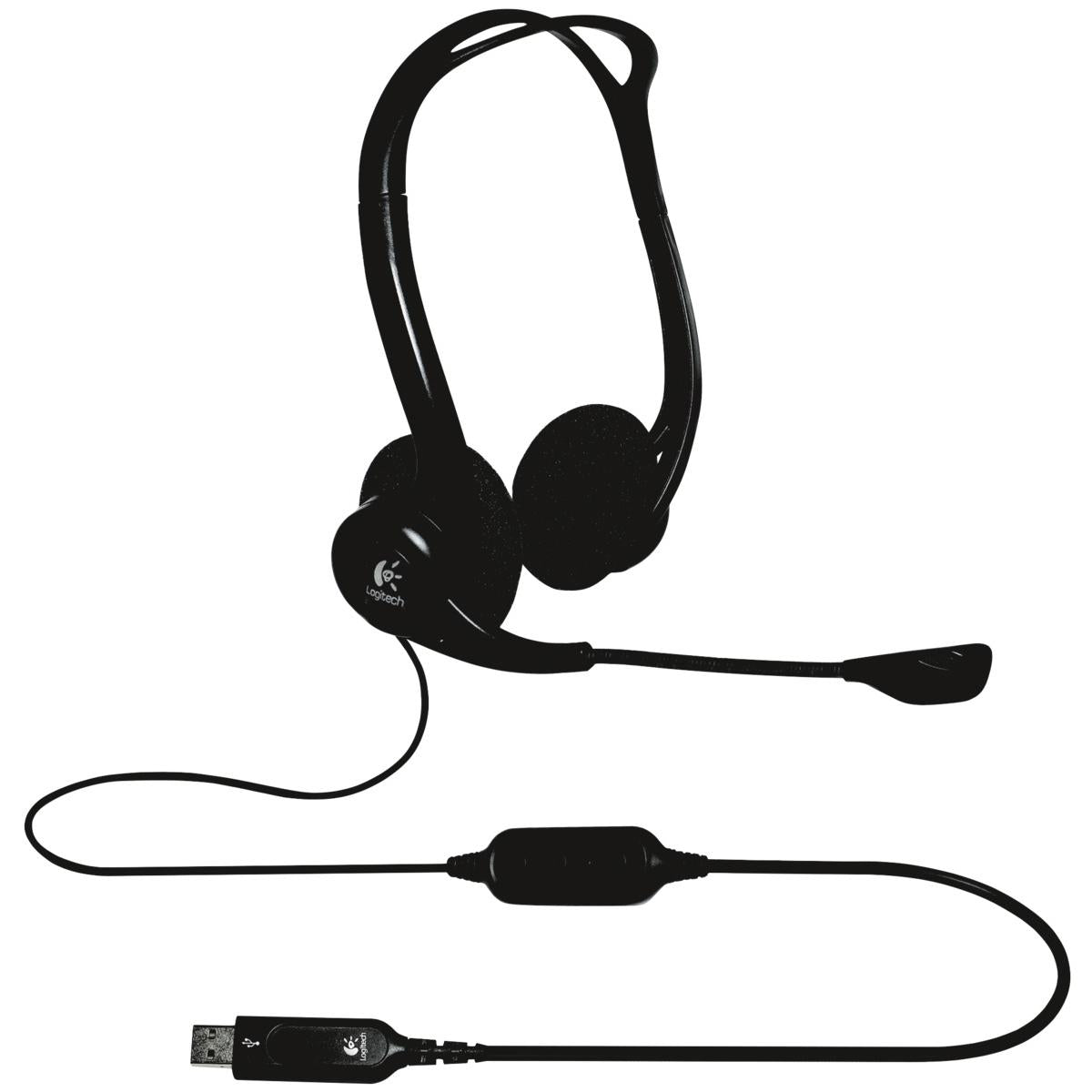 Logitech 960 Usb (windows & Mac) Noise Cancelling W/ Mute Button Stereo Headset Logitech 960 Usb (windows & Mac) Noise Cancelling W/ Mute Button Stereo Headset
