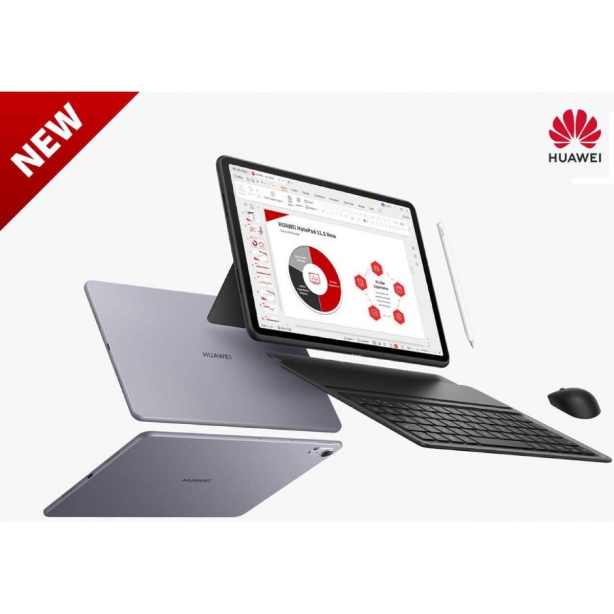 Huawei Matepad 11.5 New (2025) 11.5" Android Wifi Tablet (256gb Storage / 8gb Memory) W/ 2.4k Ips 120 Hz Eye Soothing Papermatte Display & Huge Battery + Free Huawei Kayboard + (( Huawei 3gen M Pen & Mouse Delivery 2weeks )) , Space Gray
