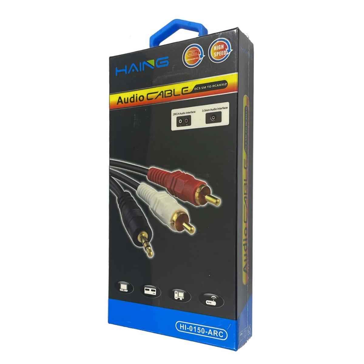 NO - Brand HAING HI - 0150 - ARC 3.5mm Male to 2 RCA Audio Cable - 3 meter with cables