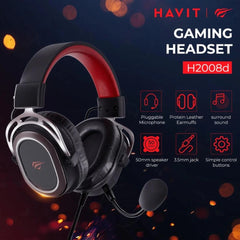 HAVIT GAMING HEADPHONE 3.5MM Jack SURROUND SOUND H2008D, headset