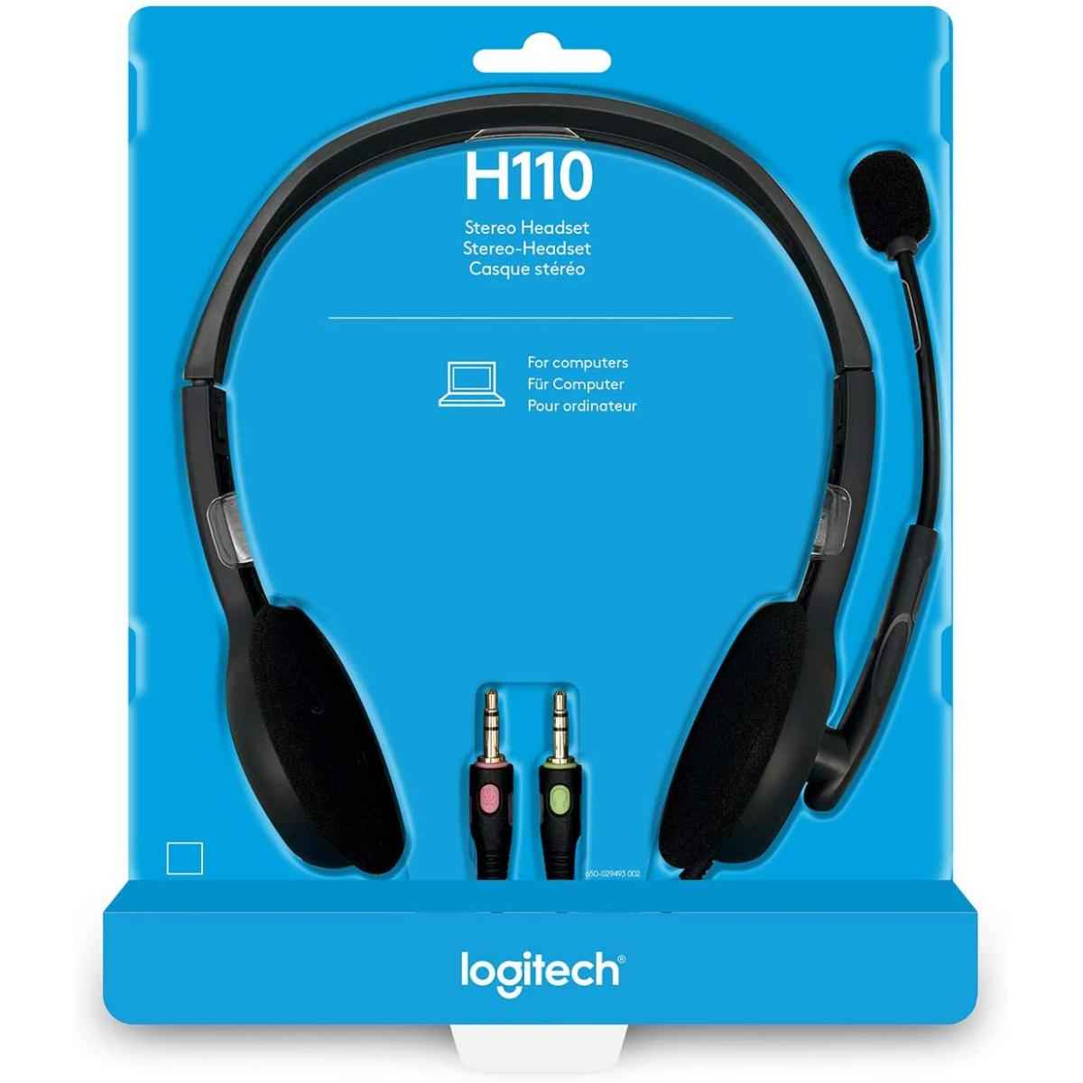 Logitech H110 Stereo Headset 3.5mm dual Pin Logitech H110 Stereo Headset 3.5mm dual Pin