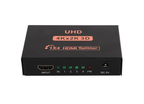 HAING HI-SP104 4Kx2K HDMI Splitter 1x4 1 in 4 out 4K with UHD Splitter 2.0V W 12V 1A Power Adapter