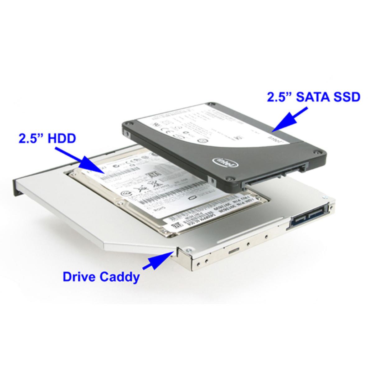 Unknown Universal 9.0mm HDD Caddy for Laptop 2.5", universal 9.5mm height 2.5" sata hdd/ssd caddy for laptop / 2.5" ssd/hdd conversion tray