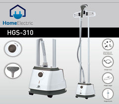 Home Electric Garment Steamer, 2Lit, 1960Watts, White - HGS-310