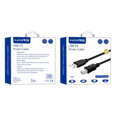 HAING HI - 0100 - U2B USB 2.0 A - B Printer Cable - 10 meter with USB cable