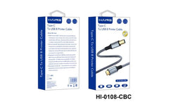 Haing Hi 0108 Cbc Type C To Usb B Printer Cable 1.8m