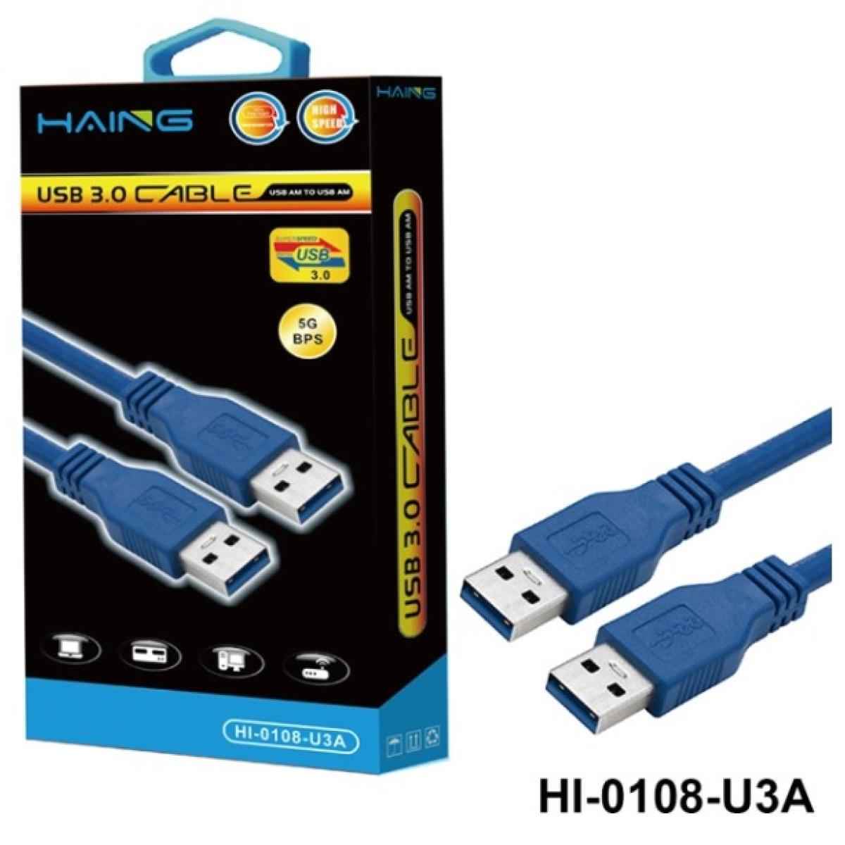 HAING HI - 0108 - U3A - 1 meter USB 3.0 AM TO USB AM Cable 1 meter with USB cable