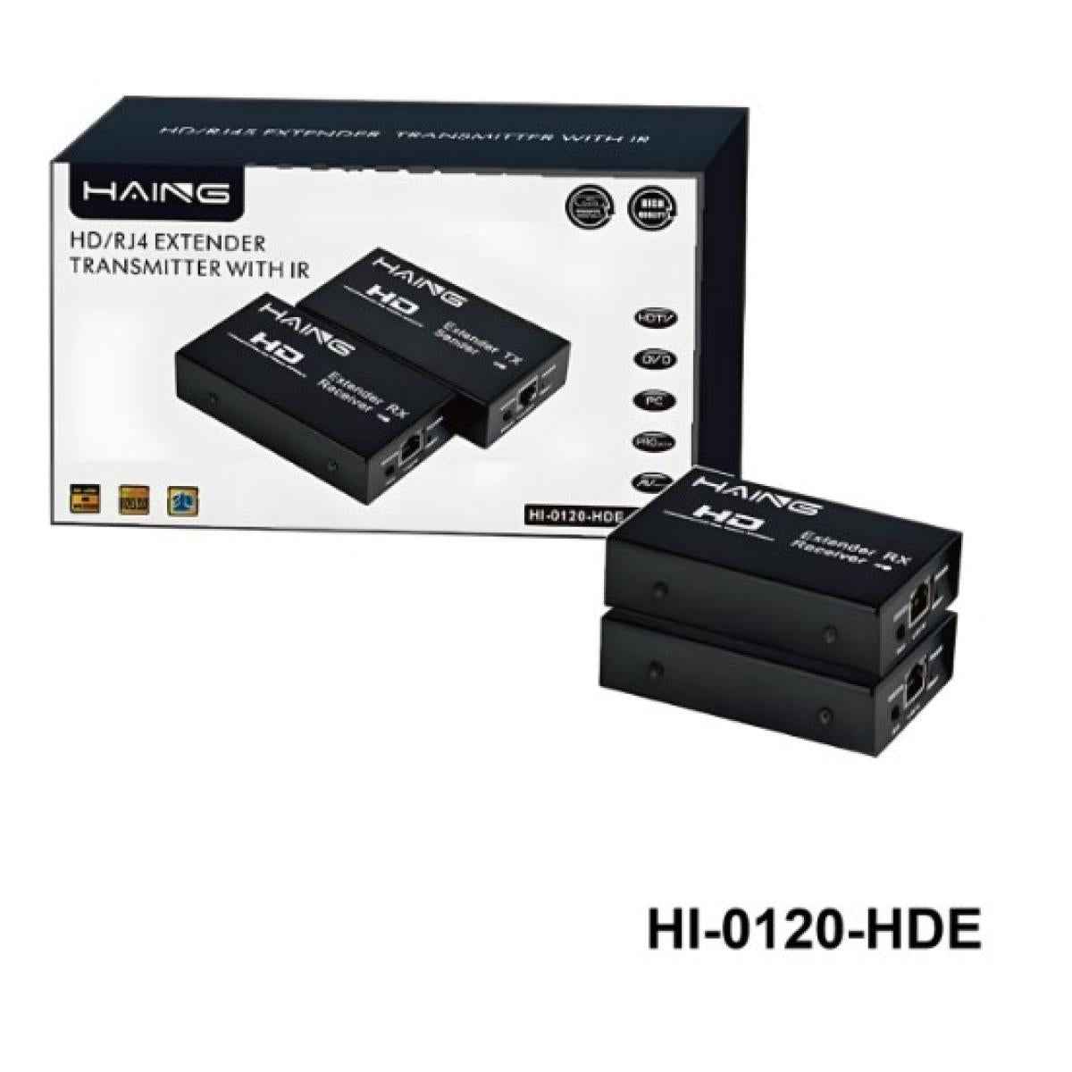HAING HI-0120-HDE-120 HDMI/RJ45 Extender 1080p with IR 120M