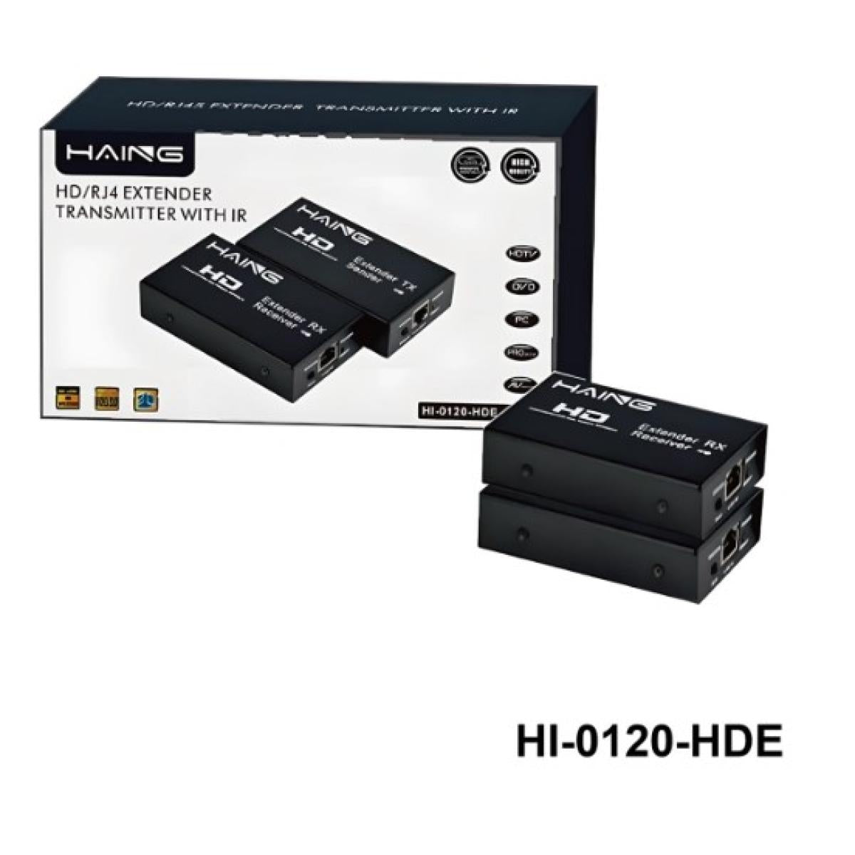 HAING HI-0120-HDE-120 HDMI/RJ45 Extender 1080p with IR 120M