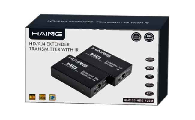 Haing Hi 0120 Hde 120 Hdmi/rj45 Extender 1080p With Ir 120m