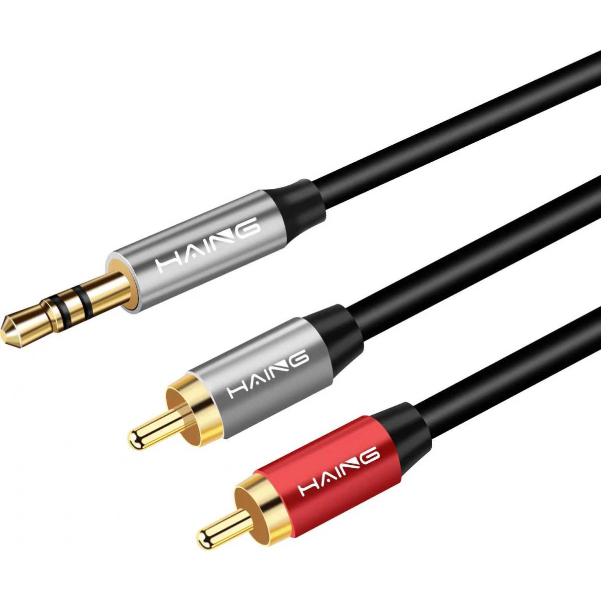 HAING HI-0150-ARC 3.5mm Male to 2 RCA Audio Cable -1M