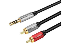 Haing Hi 0150 Arc 3.5mm Male To 2 Rca Audio Cable 3m