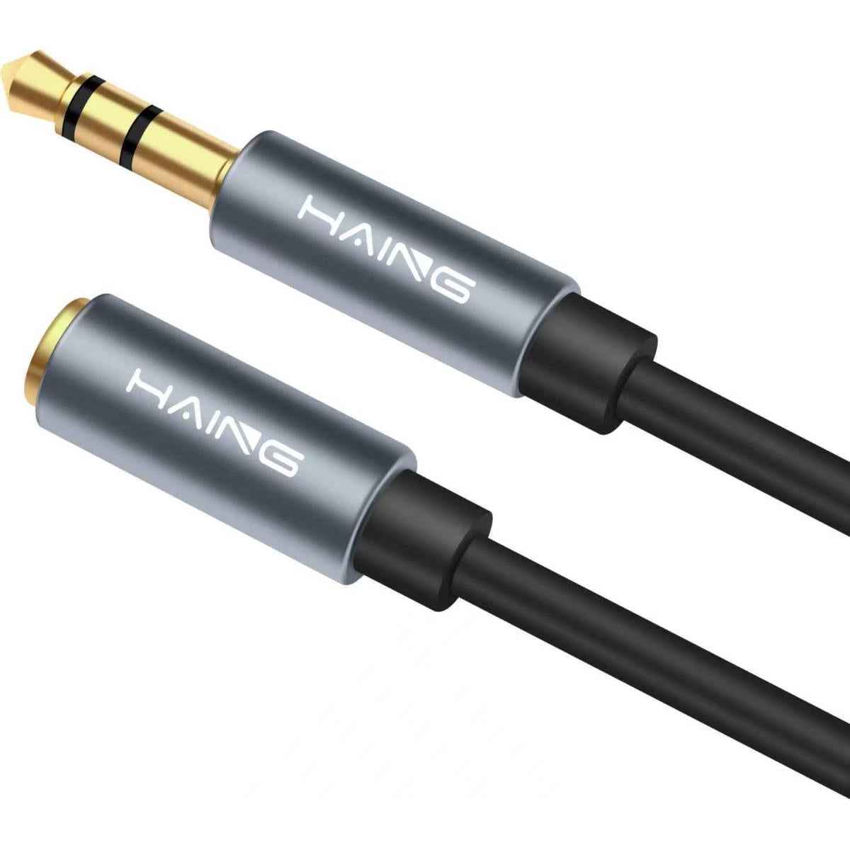HAING HI-0154-AEC-1M AUX 3.5mm to Female 3.5mm AUX Extension Cable 1M