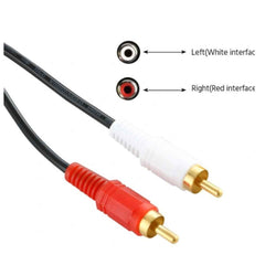 HAING HI-0202-RCA 2 RCA Male to 2 RCA Male Audio Cable 3M