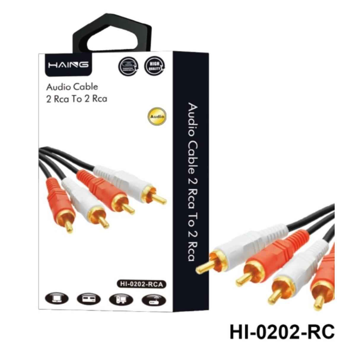 HAING HI-0202-RCA 2 RCA Male to 2 RCA Male Audio Cable 3M