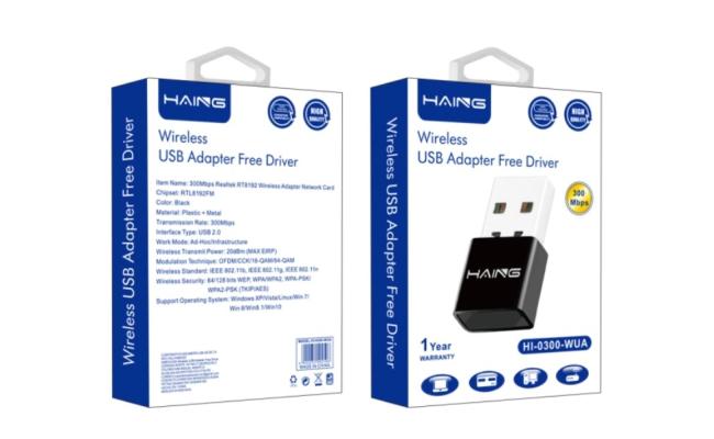 Haing Hi 0300 Wua 300mbps 11n Wi Fi Usb Adapter
