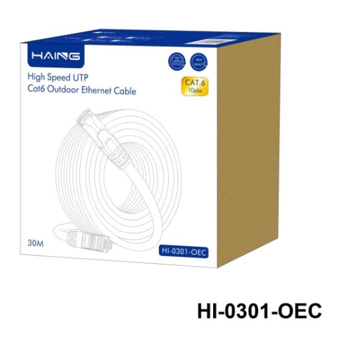 HAING HI - 0301 - OEC High Speed UTP Cat 6 Outdoor Ethernet Cable 30 meter with cables