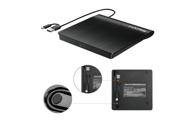 Haing Hi 0301 Edd Portable External Dvd Drive USB 3.0 Type C
