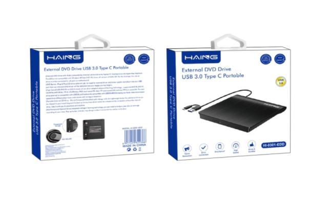 Haing Hi 0301 Edd Portable External Dvd Drive USB 3.0 Type C