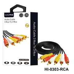 HAING HI-0303-RCA 3 RCA Male to 3 RCA Male Audio Cable 3M