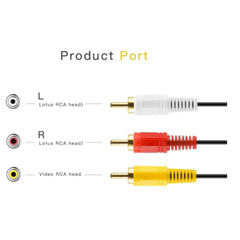 HAING HI-0303-RCA 3 RCA Male to 3 RCA Male Audio Cable 3M