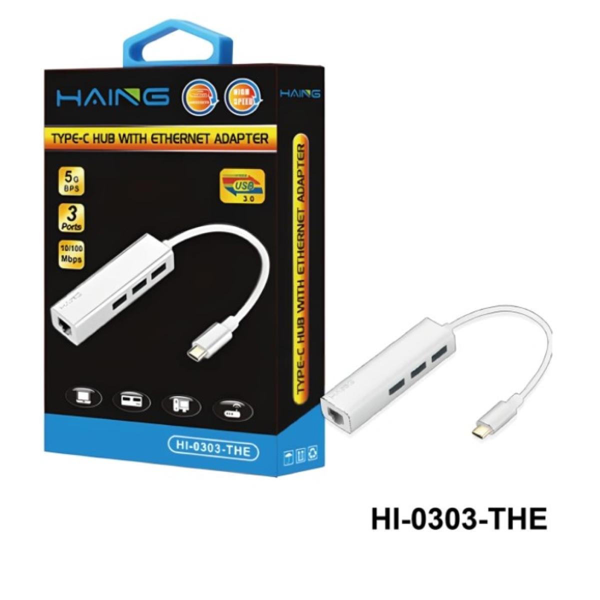 HAING Convertor CB-TYPEC-LAN-HUB From Type C To Ethernet and Hub 3 port