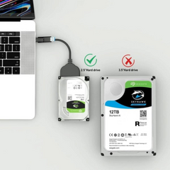 Haing USB 3.0&TYPE C A To 3.5''/2.5" SATA Adapter Cable HI-0336-UTC
