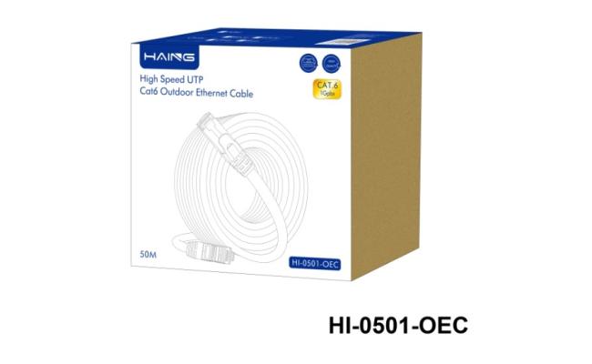 Haing Hi 0501 Oec High Speed Utp Cat 6 Outdoor Ethernet Cable 50 meter with cables