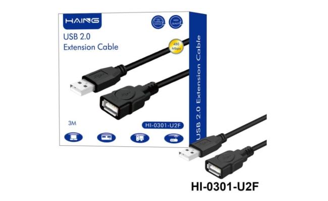 Haing Hi 0301 U2f Usb 2.0 Extension Cable 3m