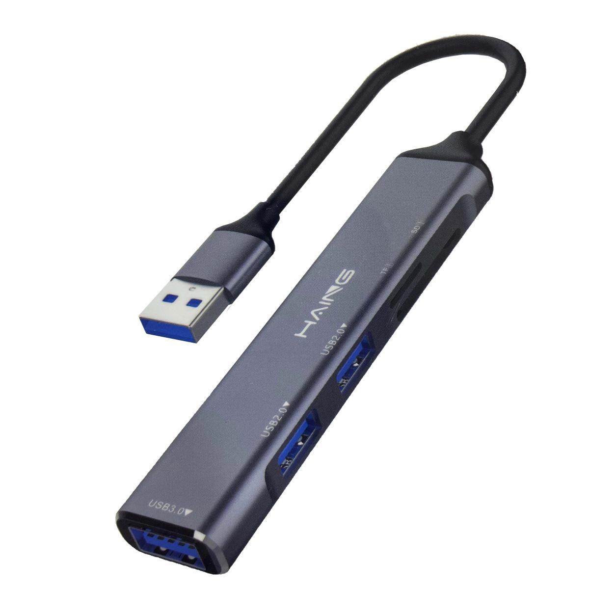 HAING HI-0502-UHR USB to 5 Port Multifunction Adapter