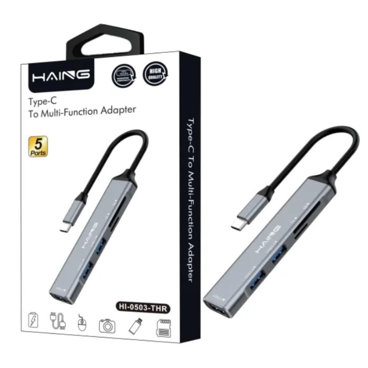 HAING HI-0503-THR 5-in-1 USB To Multi-Function Adapter