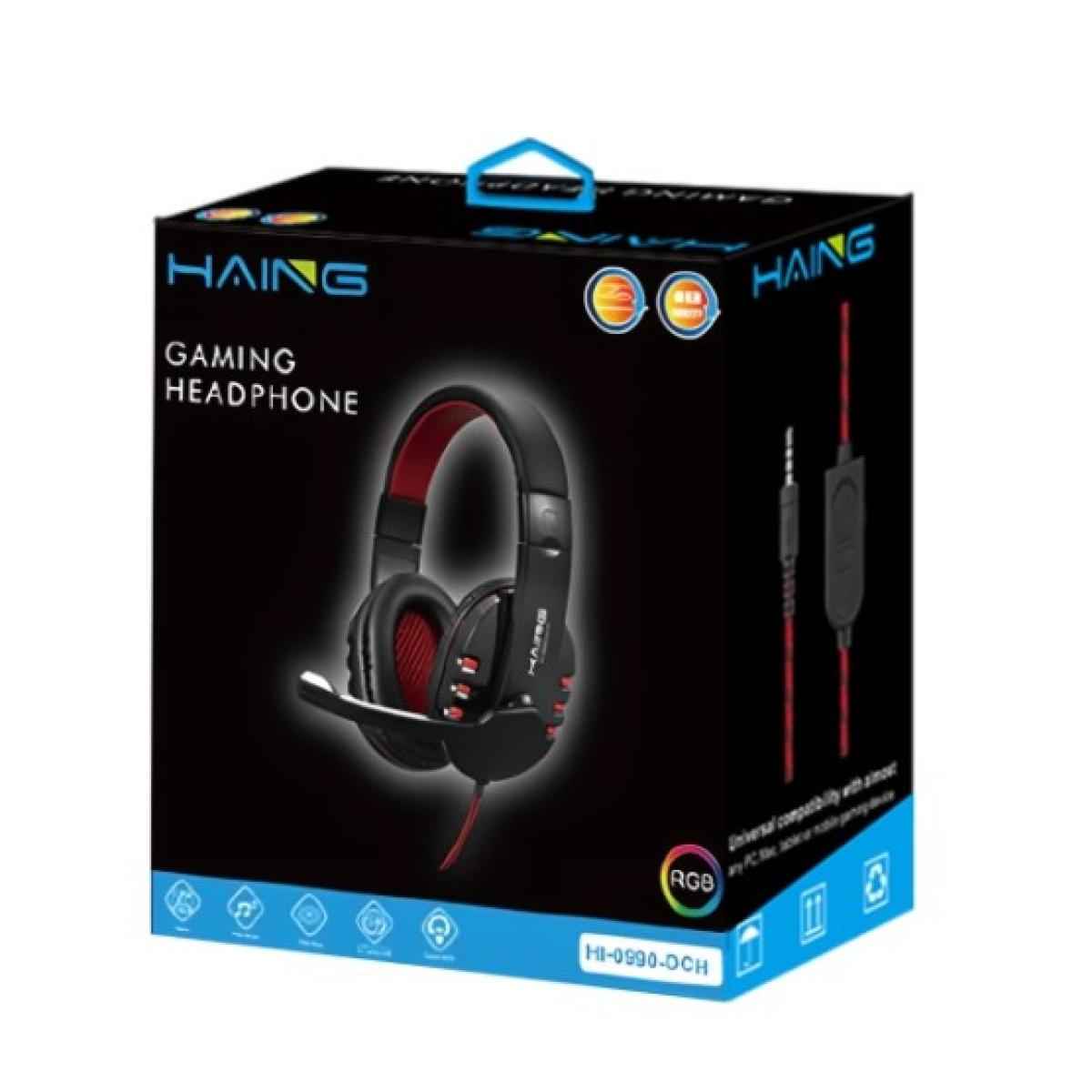 HAING HI-0990-DCH 3.5MM AUX One Pin Wired Gaming Headset 3.5mm