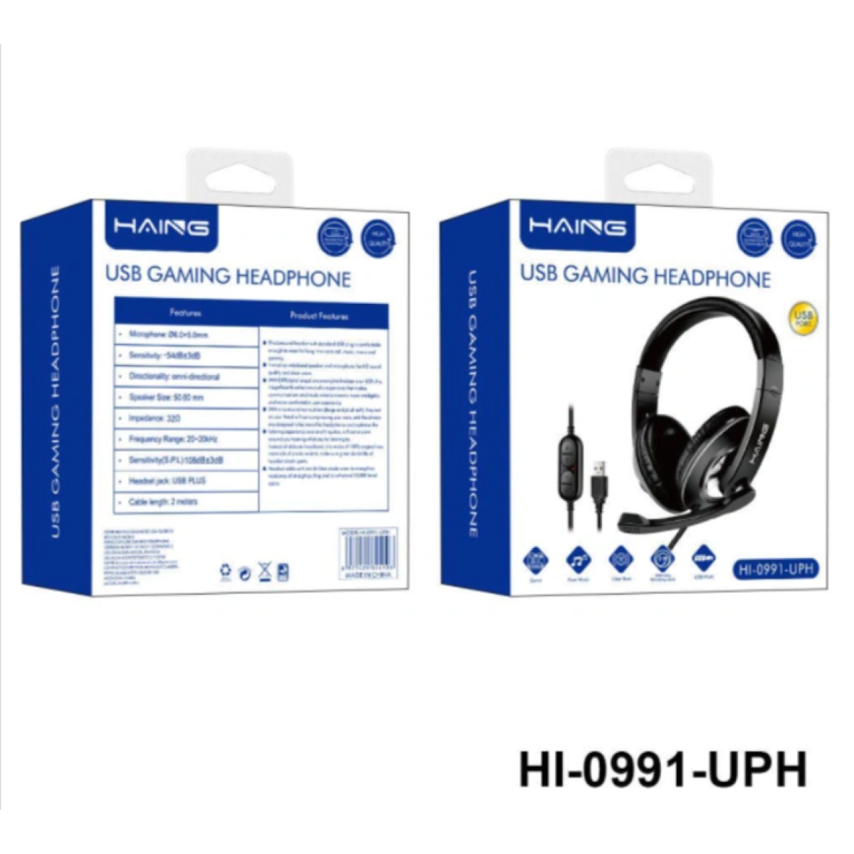 HAING HI-0991-UPH USB Gaming Headphone with Mic