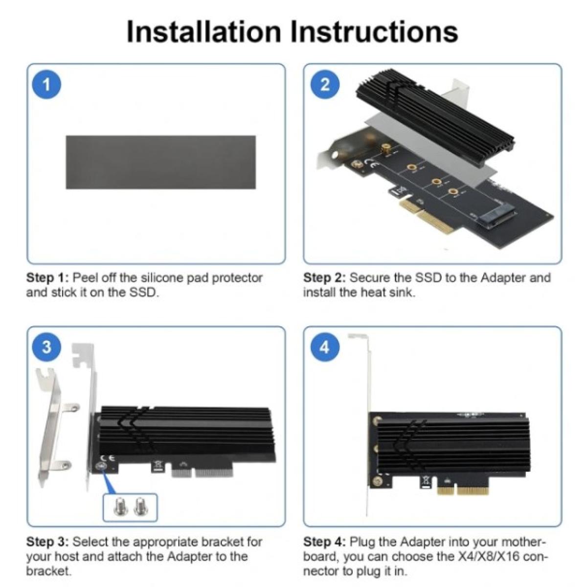 HAING HI-1008-PCM M.2 NVME to PCI-E3.0X4 Express Card