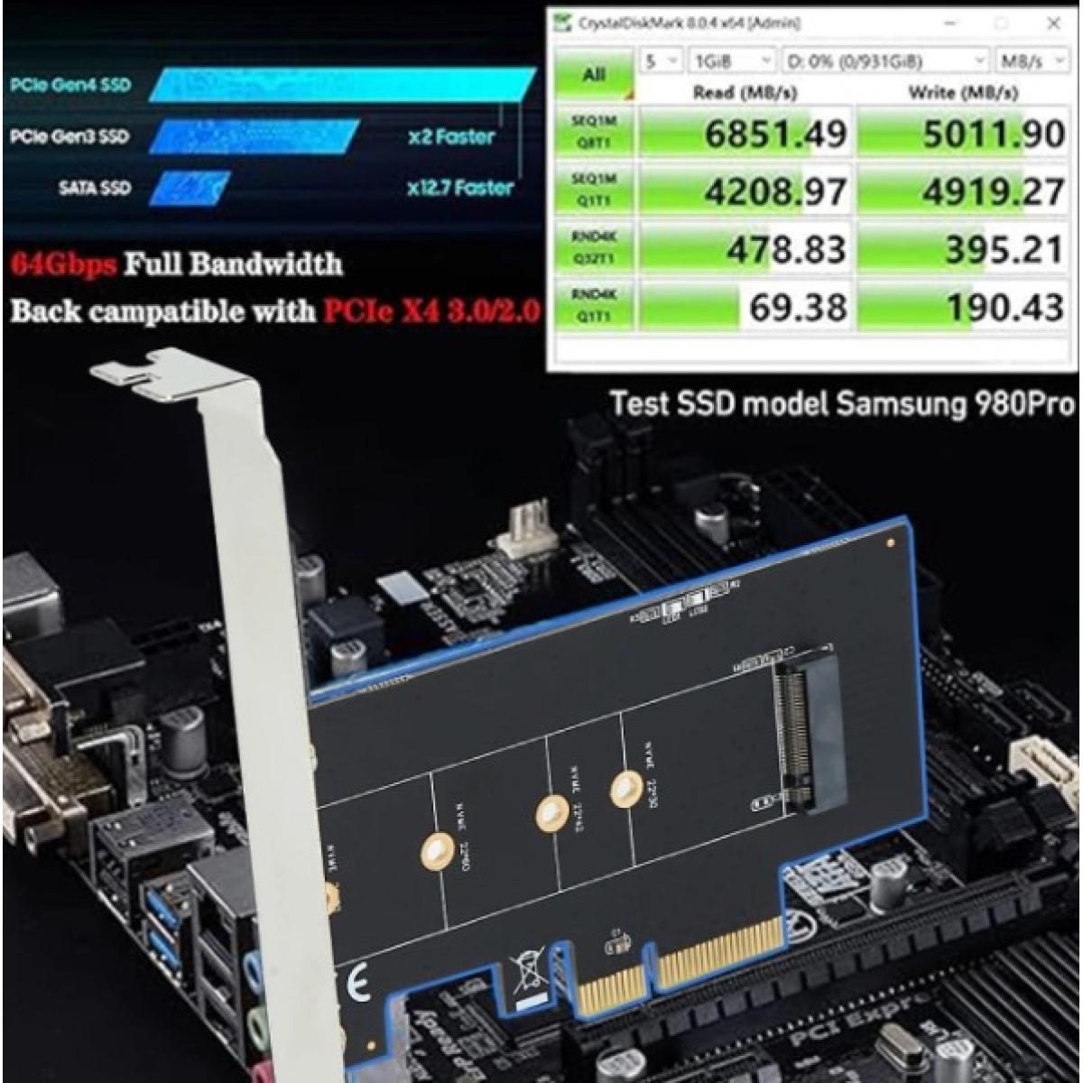 HAING HI-1008-PCM M.2 NVME to PCI-E3.0X4 Express Card