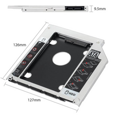 Haing SATA Hard Drive Caddy Compatible with 2.5" SATA Hard Drive 9MM HI-1021-HDC