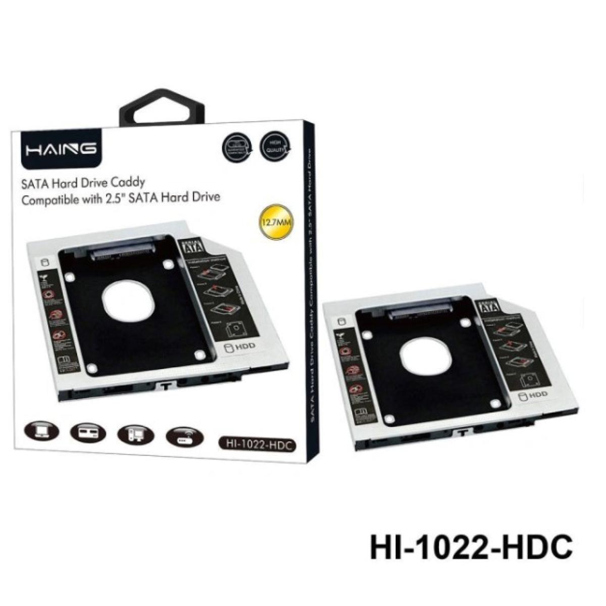 HAING HI-1022-HDC SATA Hard Drive Caddy Compatible with 2.5" SATA Hard Drive 12.7MM