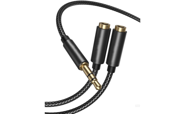 Haing Hi 1046 Mfc Dual 3.5mm Female To 3.5mm Male Audio Cable 20cm