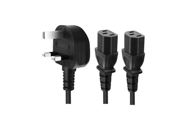 Haing Hi 1061 Upc 2m Uk 3 Pin Y Splitter Power Cable 2m