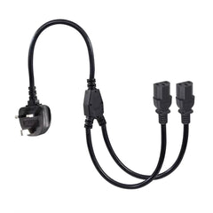 HAING HI-1061-UPC-2M UK 3 Pin Y Splitter Power Cable 2M