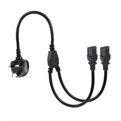 HAING HI-1061-UPC-2M UK 3 Pin Y Splitter Power Cable 2M
