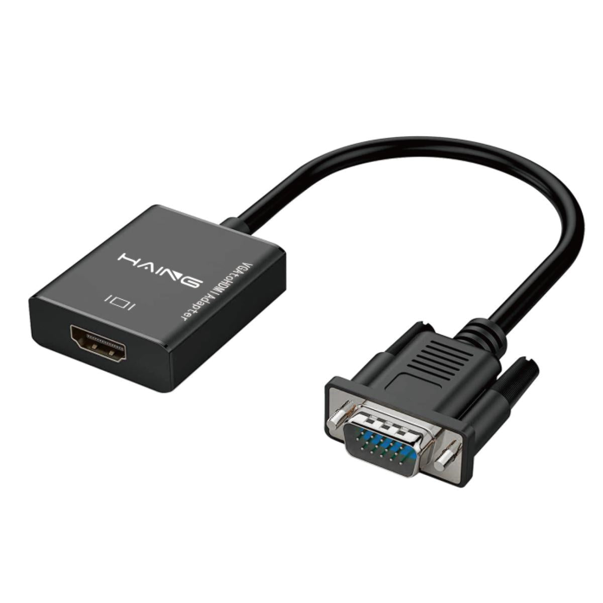 HAING High Quality VGA to HDMI with Audio Adapter
