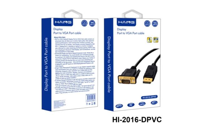 Haing Hi 2016 Dpvc Display Port To Vga Port Cable 1.8m