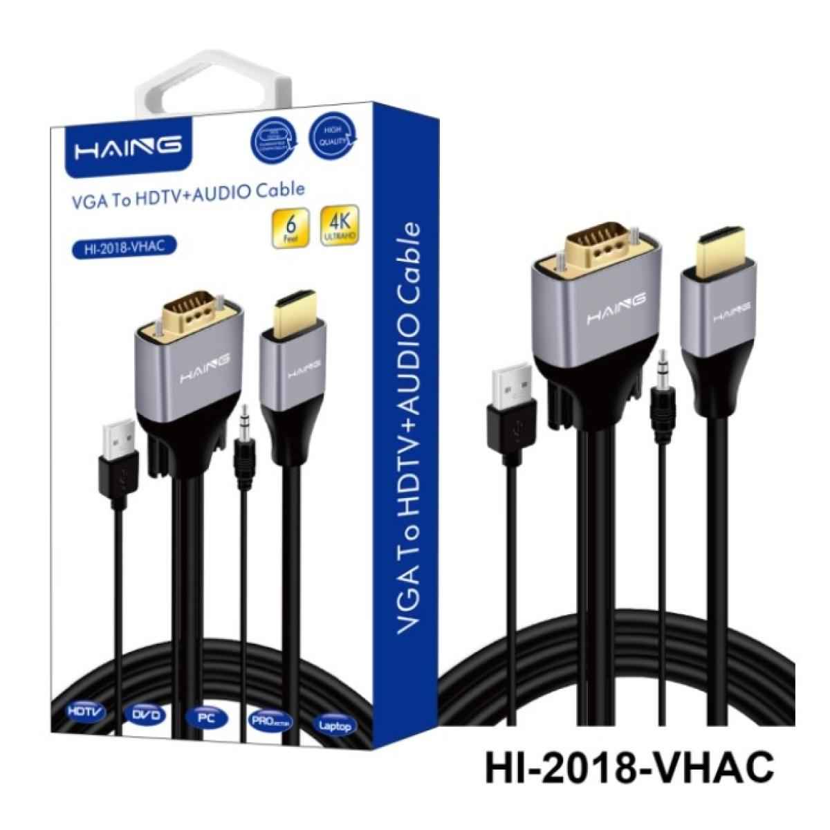 HAING HI-2018-VHAC VGA TO HDTV+AUDIO Cable 1.8M HAING HI-2018-VHAC VGA TO HDTV+AUDIO Cable 1.8M